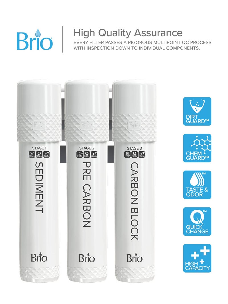 Brio مجموعة استبدال فلتر بريفو 3 مراحل لموزعات المياه - Image 2